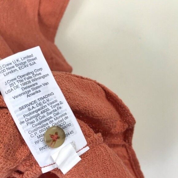 Madewell Texture & Thread Tiered Sleeve Orange Blouse Top XS Boho Cottagecore - Picture 16 of 16